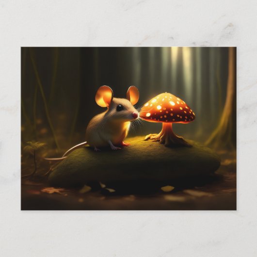 De muis en de paddenstoel briefkaart (Voorkant)