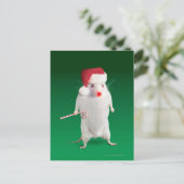 De muis kleedde zich als Kerstman Feestdagenkaart (Staand voorkant)