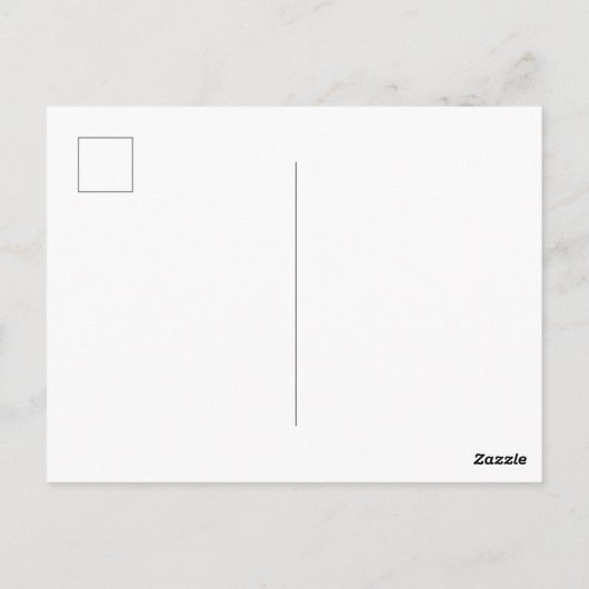 De muis komt naar de thee briefkaart (Achterkant)