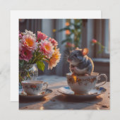 De muis komt naar de thee kaart (Voorkant / Achterkant)