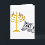 De Muis Menorah van de kat Feestdagen Kaart<br><div class="desc">Deze kleine muis onderwijst de kat over menorah en het verhaal achter Chanoeka.</div>