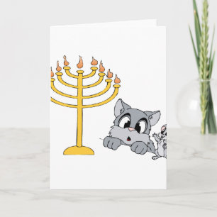 De Muis Menorah van de kat Feestdagen Kaart