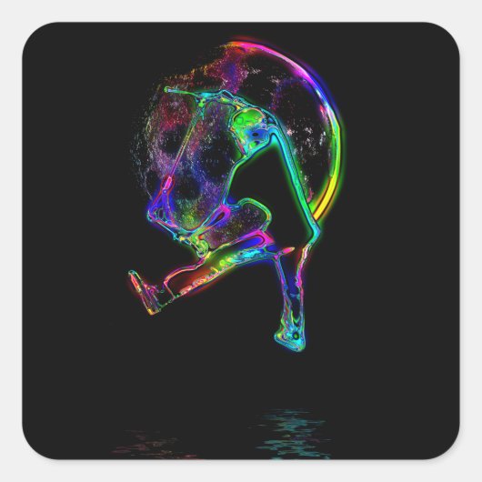 De muis scoot - Scooter Champ Vierkante Sticker (Voorkant)