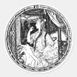 De muis steelt de ring van de prinses sticker