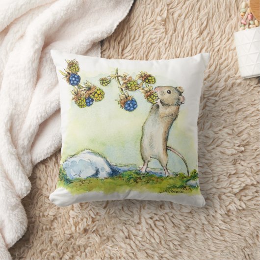 De muis van de Brambles-kunst van Alissa Hansen Kussen (Deken)