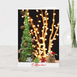 De Muis van de kerstman en de Vintage van de Feestdagen Kaart