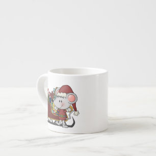 De Muis van de kerstman met Slee Espresso Kop