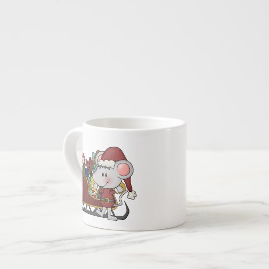 De Muis van de kerstman met Slee Espresso Kop (Links)