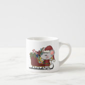 De Muis van de kerstman met Slee Espresso Kop (Rechts)
