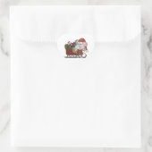 De Muis van de kerstman met Slee Hart Sticker (Tas)