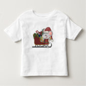De Muis van de kerstman met Slee Kinder Shirts (Voorkant)