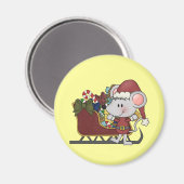 De Muis van de kerstman met Slee Magneet (Voorkant / Achterkant)