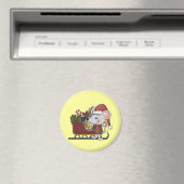 De Muis van de kerstman met Slee Magneet (Insitu (Vaatwasser))