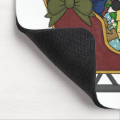 De Muis van de kerstman met Slee Muismat (Hoek)