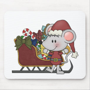 De Muis van de kerstman met Slee Muismat