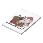 De Muis van de kerstman met Slee Notitieblok (Linkerzijde)