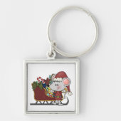 De Muis van de kerstman met Slee Sleutelhanger (Voorkant)