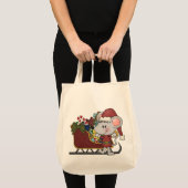 De Muis van de kerstman met Slee Tote Bag (Voorkant (product))