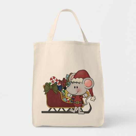 De Muis van de kerstman met Slee Tote Bag (Voorkant)