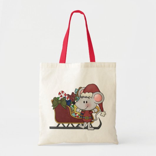 De Muis van de kerstman met Slee Tote Bag (Voorkant)