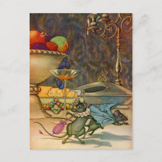 De muis van de stad en de landmuis briefkaart