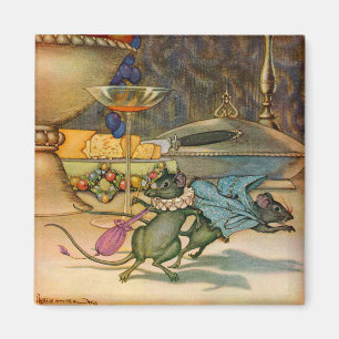 De muis van de stad en de landmuis magneet