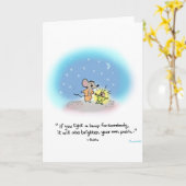 De Muis van de Yogi van het wenskaart, Glimworm Kaart (Gele Bloem)