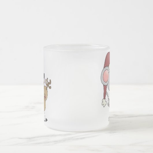 De Muis van Kerstmis en Matglas Koffiemok (Center)