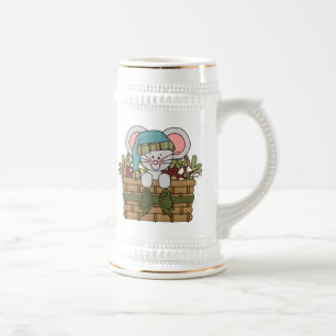 De Muis van Kerstmis in Mand Bierpul