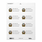 De Muis van Kerstmis in Mand Etiket (Full Sheet)