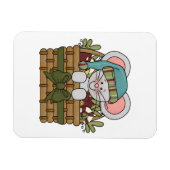 De Muis van Kerstmis in Mand Magneet (Horizontaal)