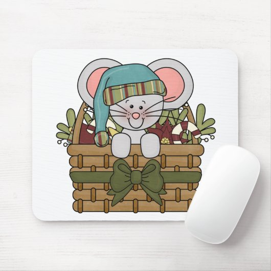 De Muis van Kerstmis in Mand Muismat (Met muis)