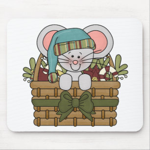 De Muis van Kerstmis in Mand Muismat