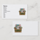 De Muis van Kerstmis in Mand Visitekaartje (Voorkant / Achterkant)