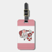 De Muis van Kerstmis met het Riet van het Snoep Bagagelabel (Voorkant verticaal)