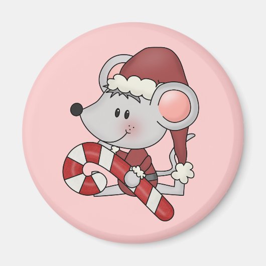 De Muis van Kerstmis met het Riet van het Snoep Magneet (Voorkant)