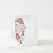 De Muis van Kerstmis met het Riet van het Snoep Matglas Koffiemok (Voorkant links)