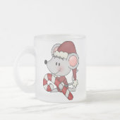 De Muis van Kerstmis met het Riet van het Snoep Matglas Koffiemok (Links)