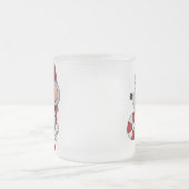 De Muis van Kerstmis met het Riet van het Snoep Matglas Koffiemok (Center)