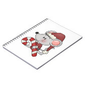 De Muis van Kerstmis met het Riet van het Snoep Notitieboek (Linkerzijde)