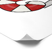 De Muis van Kerstmis met het Riet van het Snoep Poster (Hoek)