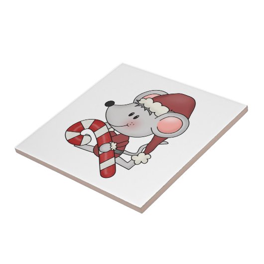 De Muis van Kerstmis met het Riet van het Snoep Tegeltje (Zijkant)