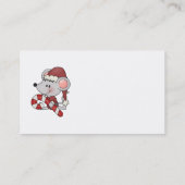 De Muis van Kerstmis met het Riet van het Snoep Visitekaartje (Achterkant)