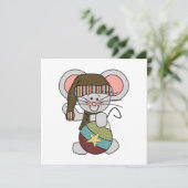 De Muis van Kerstmis met Ornament Feestdagenkaart (Staand voorkant)