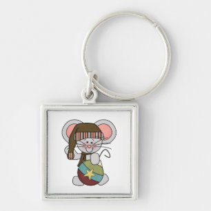 De Muis van Kerstmis met Ornament Sleutelhanger