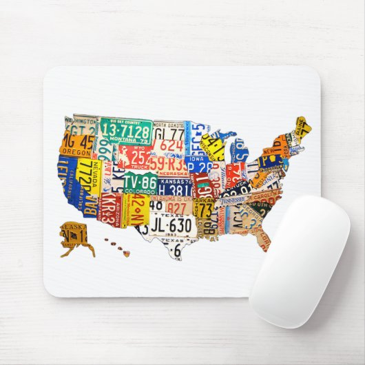 De Muismat van de Kaart van de Nummerplaat van (Met muis)