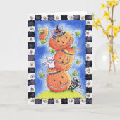 De Muizen van Halloween Kaart (Gele Bloem)