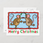 De muizen van Kerstmis Feestdagenkaart (Voorkant / Achterkant)