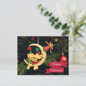 De muizen van Kerstmis op de Maan Feestdagenkaart (Staand voorkant)