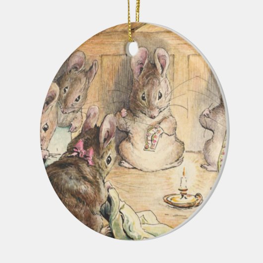 De muizennaaivlekken van Beatrix Potter Keramisch Ornament (Links)